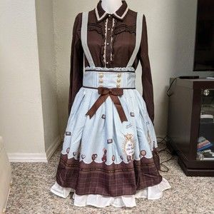 Amavel from manufacturer marche chocolate jumper skirt (jsk) in mint chocolate